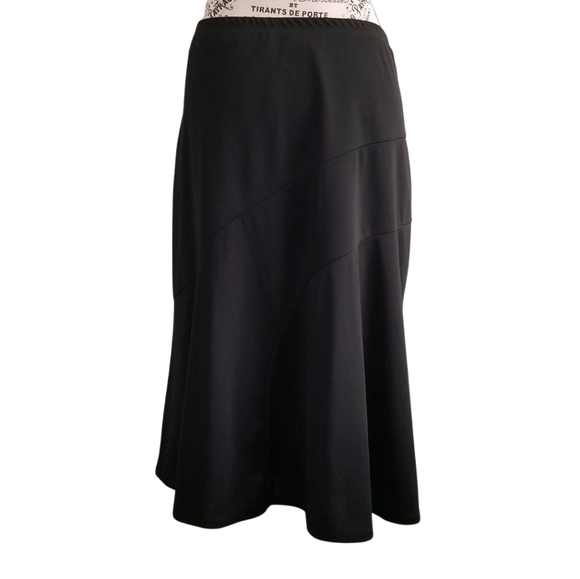 Black Midi Skirt Vanity Fair Size 16 - Picture 2 of 4